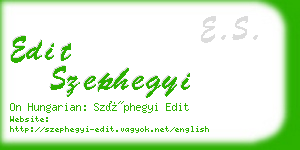 edit szephegyi business card